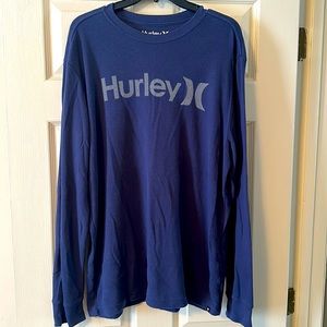 Hurley Navy Thermal Long Sleeve Shirt. Size L